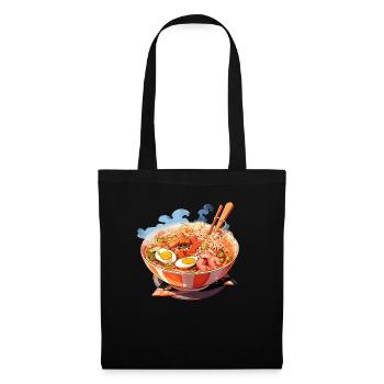 Nouilles Ramen d’anime - Sac en tissu - noir - Devant