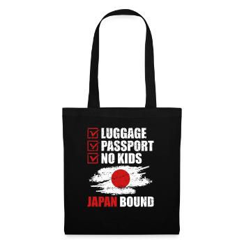 Luggage Passport No Kids Japan Bound Vacation Trip - Tote Bag - black - Front