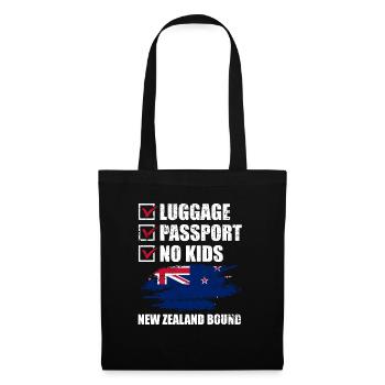 Luggage Passport No Kids New Zealand Bound Vacation - Tote Bag - black - Front