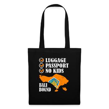 Luggage Passport No Kids Bali Bound Holiday Trip - Tote Bag - black - Front
