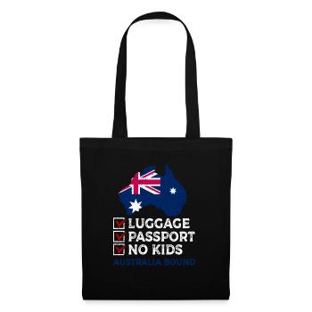 Luggage Passport Australia Bound Holiday Travel - Tote Bag - black - Front