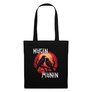 Valhalla | Viking Warrior T-Shirt | Odin's Ravens - Tote Bag - black - Front