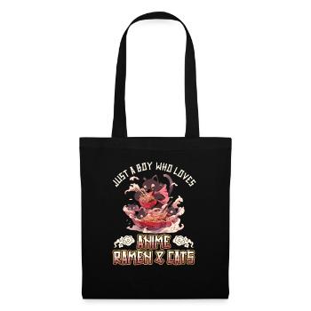 Juste un garçon qui aime les ramen et les chats d’anime - Sac en tissu - noir - Devant