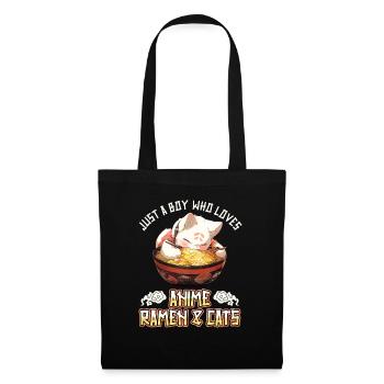 Juste un garçon qui aime les ramen et les chats d’anime - Sac en tissu - noir - Devant