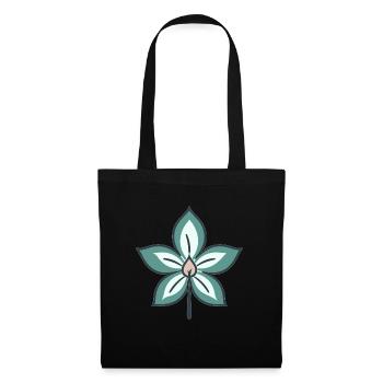 Jasmin Flower Cartoon Style Menthe Shades - Sac en tissu - noir - Devant