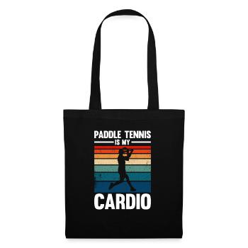 Le paddle-tennis est mon cardio - Sac en tissu - noir - Devant