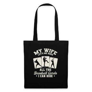My Wife Have All The Baseball Cards Funny Collecto - Tote Bag - black - Front
