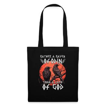 Shadow Raven | Raven God T-Shirt | Odin's Ravens - Tote Bag - black - Front