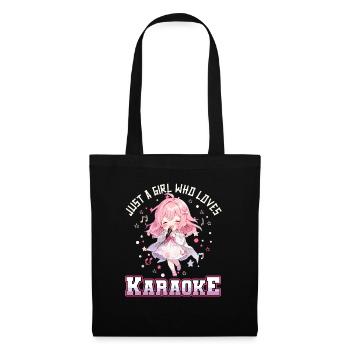 Juste une fille qui aime le karaoké - Sac en tissu - noir - Devant