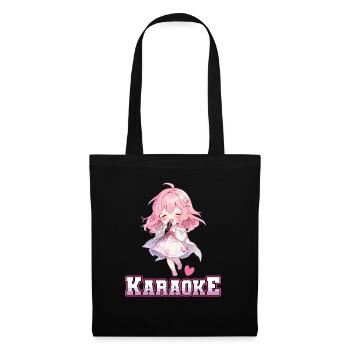 Filles Manga Anime Karaoké - Sac en tissu - noir - Devant