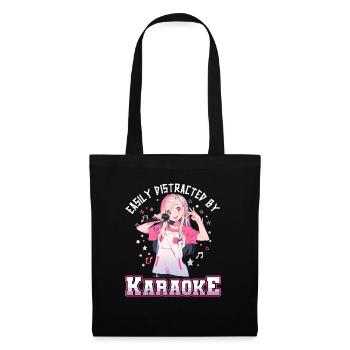 Facilement distrait par le karaoké - Sac en tissu - noir - Devant