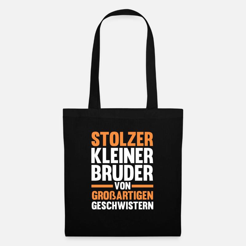 Geschwister Brüder Bruder - Stoffbeutel - Schwarz