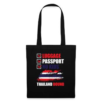 Luggage Passport No Kids Thailand Bound - Tote Bag - black - Front