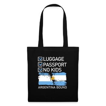 Luggage Passport No Kids Argentina Bound - Tote Bag - black - Front