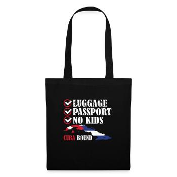 Luggage Passport No Kids Cuba Bound Vacation Trip - Tote Bag - black - Front