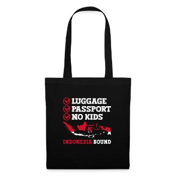 Passeport bagage Pas d’enfants Indonésie Bound Vacances - Sac en tissu - noir - Devant