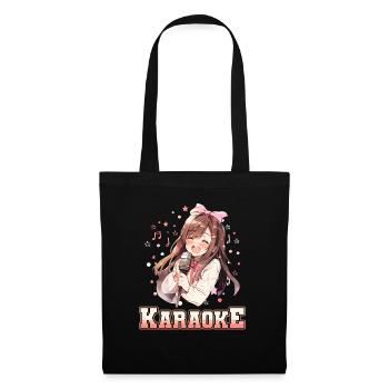 Filles Manga Anime Karaoké - Sac en tissu - noir - Devant