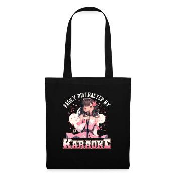 Facilement distrait par le karaoké - Sac en tissu - noir - Devant