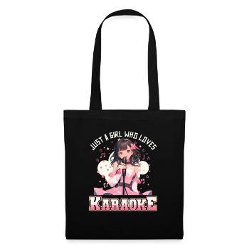 Juste une fille qui aime le karaoké - Sac en tissu - noir - Devant