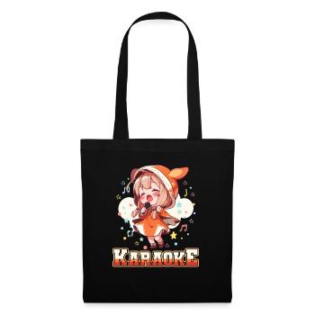 Filles Manga Anime Karaoké - Sac en tissu - noir - Devant