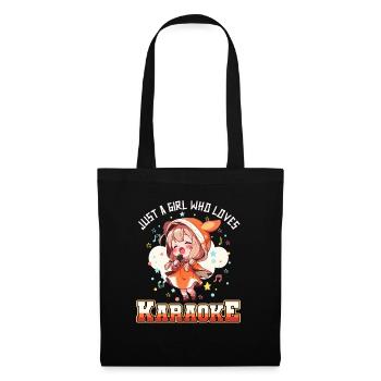 Juste une fille qui aime le karaoké - Sac en tissu - noir - Devant