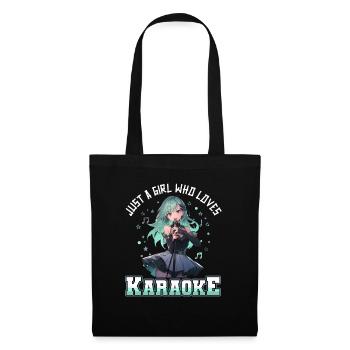 Juste une fille qui aime le karaoké - Sac en tissu - noir - Devant