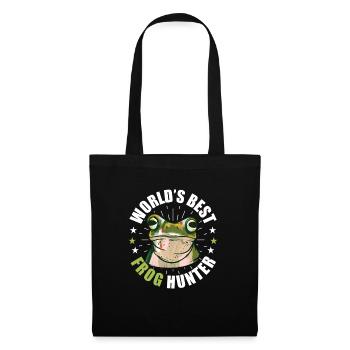 Herpétologiste amphibien Mignon Meilleur Hun de grenouille du monde - Sac en tissu - noir - Devant