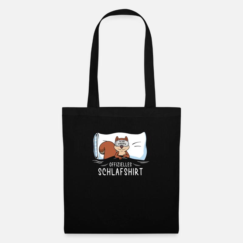 Offizielles Schlafshirt Eichhörnchen Schlafbrille - Stoffbeutel - Schwarz