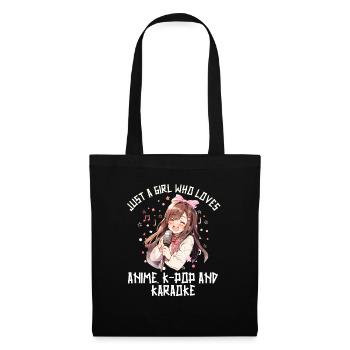 Juste une fille qui aime l’anime K-Pop et le karaoké - Sac en tissu - noir - Devant