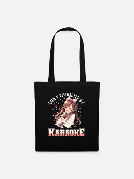 Easily distracted by Karaoke - Stoffbeutel - Schwarz