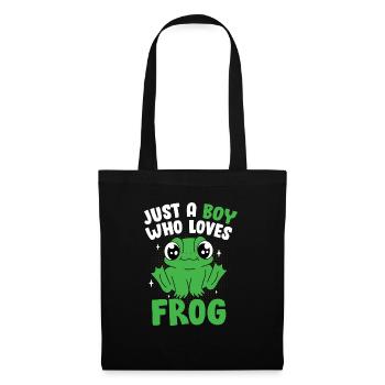 Hommes Crapaud Amphibien Herpétologiste Juste un garçon qui Lo - Sac en tissu - noir - Devant