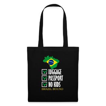 Luggage Passport No Kids Brazil Bound Holidays - Tote Bag - black - Front