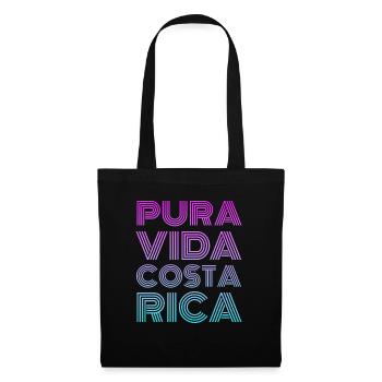 Pura Vida Costa Rica - Sac en tissu - noir - Devant
