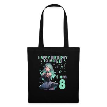 Anime Mandga K-Pop KPop Girl 8th Birthday - Tote Bag - black - Front