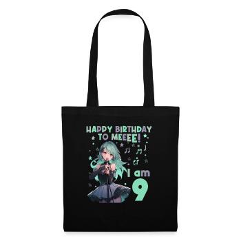 Anime Mandga K-Pop KPop Girl 9th Birthday - Tote Bag - black - Front