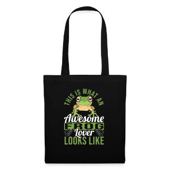 Amphibian Funny An Awesome Frog Lover Looks Like T - Tote Bag - black - Front
