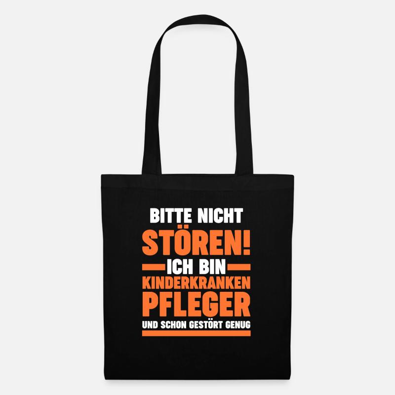 Pfleger Pflegekraft Kinderkrankenpfleger - Stoffbeutel - Schwarz