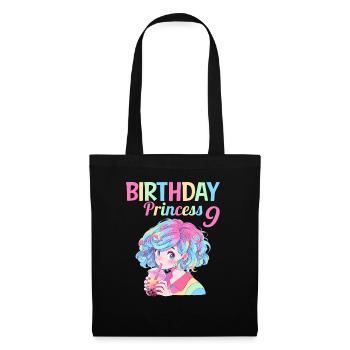 Anime Mandga Boba Bubble Tea 9ème anniversaire - Sac en tissu - noir - Devant