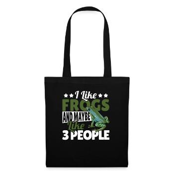 J’aime les grenouilles et peut-être comme 3 personnes Crapaud Herpétol - Sac en tissu - noir - Devant