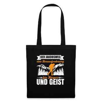 Jakobsweg Für Pilger Wanderer Pilgerweg Camino de - Stoffbeutel - Schwarz - Vorne