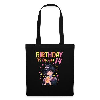 Anime Mandga Boba Bubble Tea 14th Birthday - Tote Bag - black - Front