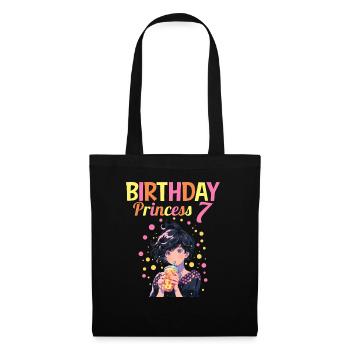 Anime Mandga Boba Bubble Tea 7th Birthday - Tote Bag - black - Front