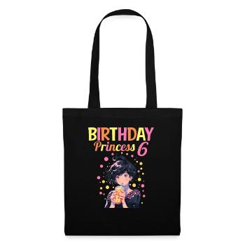 Anime Mandga Boba Bubble Tea 6ème anniversaire - Sac en tissu - noir - Devant