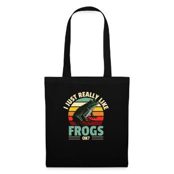 Herpétologiste vintage Crapaud J’aime vraiment Frog - Sac en tissu - noir - Devant