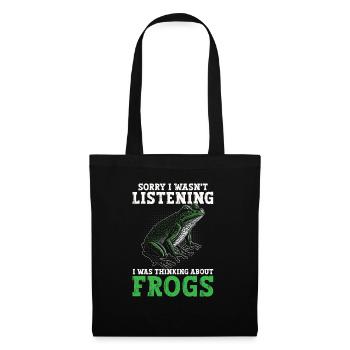 Herpetologist Amphibian Funny I Was Thinking About - Stoffbeutel - Schwarz - Vorne