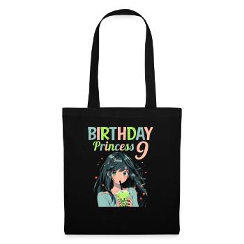 Anime Mandga Boba Bubble Tea 9ème anniversaire - Sac en tissu - noir - Devant