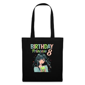 Anime Mandga Boba Bubble Tea 8ème anniversaire - Sac en tissu - noir - Devant
