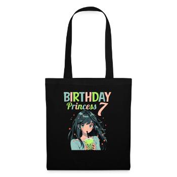 Anime Mandga Boba Bubble Tea 7th Birthday - Tote Bag - black - Front