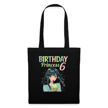 Anime Mandga Boba Bubble Tea 6ème anniversaire - Sac en tissu - noir - Devant