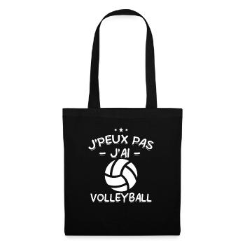 J'Peux Pas ! J'Ai Volleyball 🏐 - Sac en tissu - noir - Devant